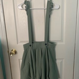Army green Skater skirt with straps